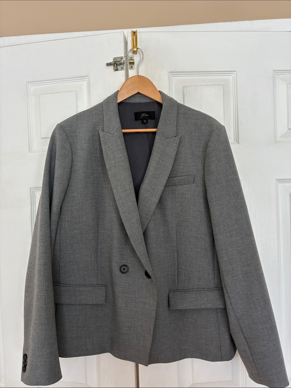 J. Crew Mercantile Gray Wool Blend Schoolboy Blazer Size 20